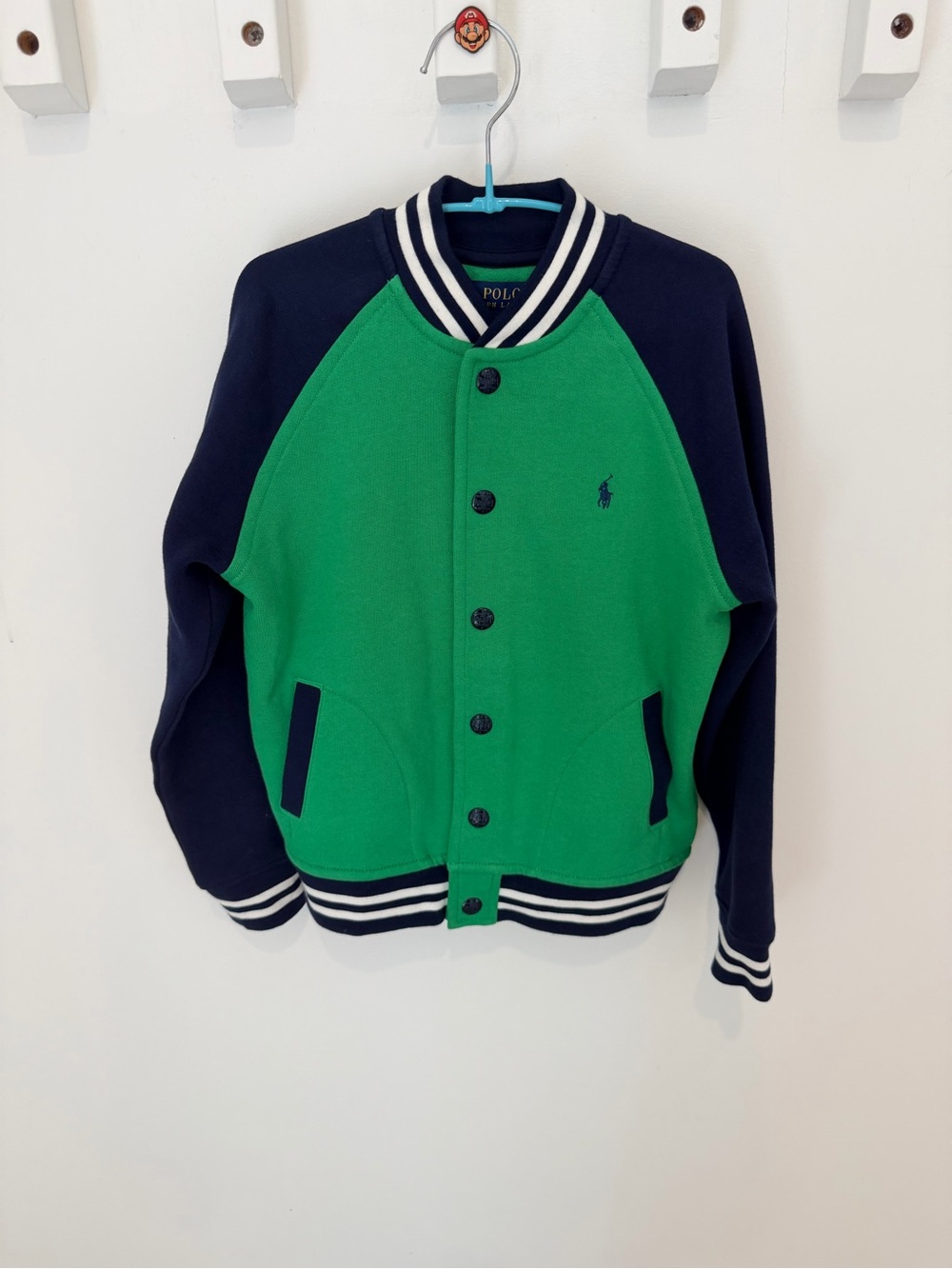 Polo by Ralph Lauren Green & Navy Kids Varsity Jacket